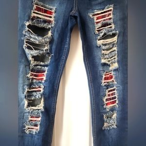 Women ripped jeans